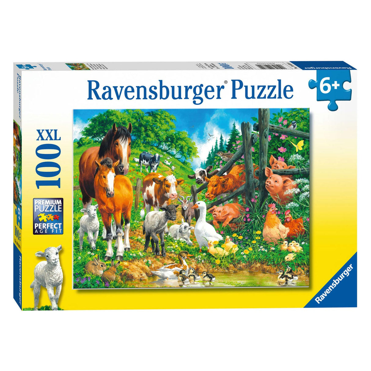 Ravensburger - Puzzle Déier treffen 100st. Xxl