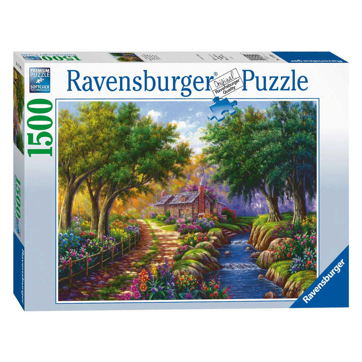 Ravensburger Puzzle Cottage at the river, 1500st.