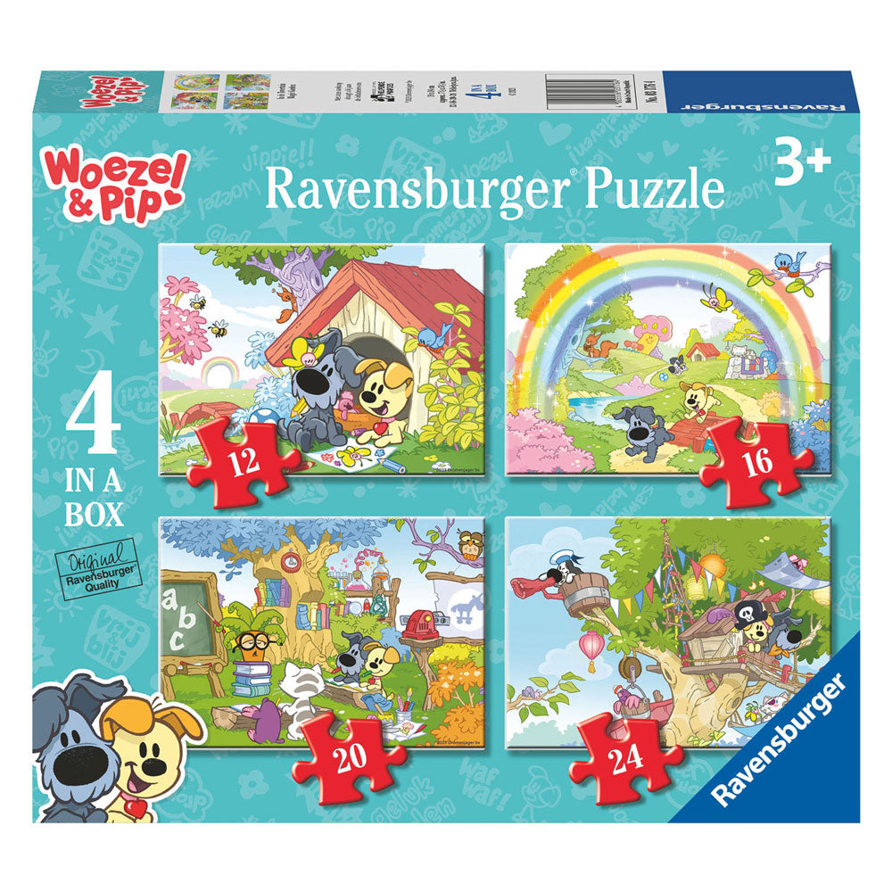 Ravensburger Pip en el rompecabezas de la pierna del jardín mágico 4in1