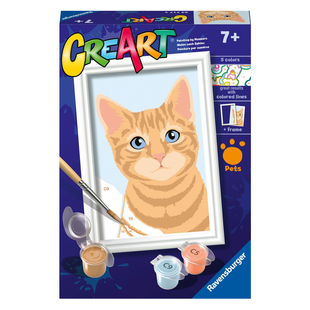 Ravensburger Pintura Ciora en el número Oranje Tabby