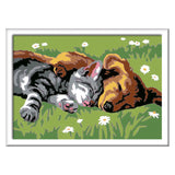 Ravensburger Creart Painting on Number Sleeping Cats And Dogs