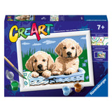 Ravensburger CreArt Schilderen op Nummer Schattige Puppies