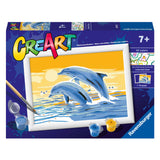 Ravensburger Creart pintando en la canción Dolphins alegres