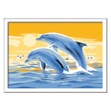 Ravensburger Creart Painting on Song Jumping Dolphins