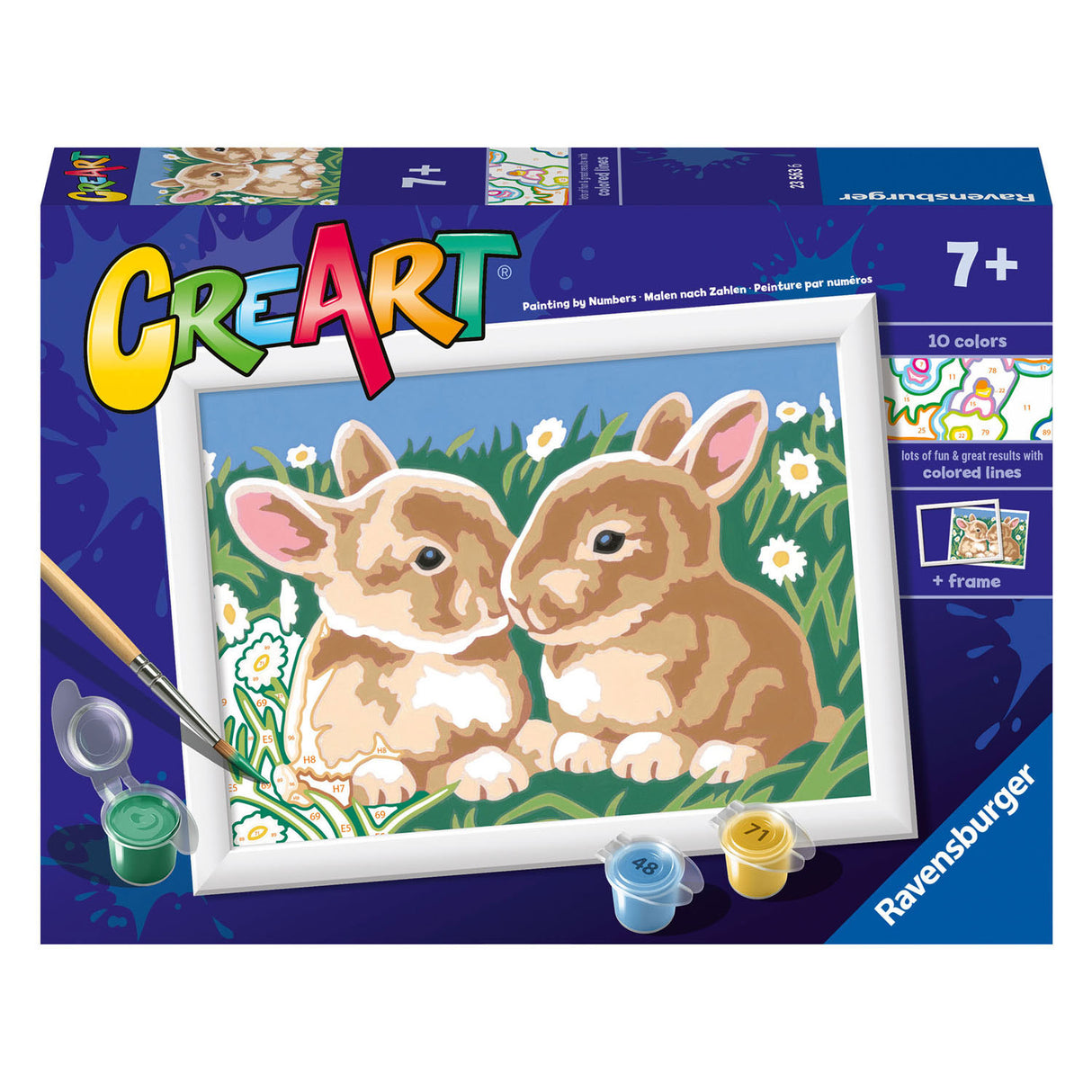 Ravensburger Creart peinture sur le nombre de lapins moelleux