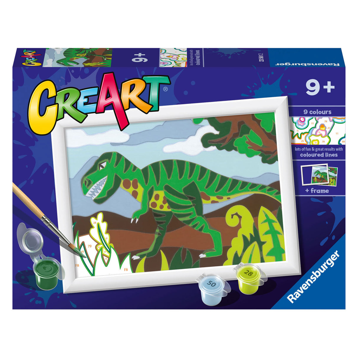 Ravensburger Creart peinture sur la chanson errante dinosaurus