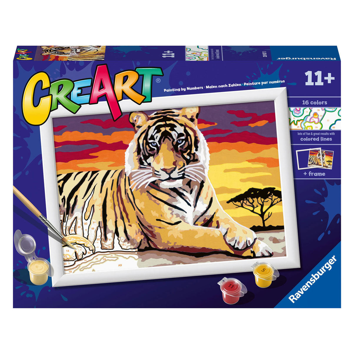 Ravensburger Creart Pintura en el número Majestue Tiger