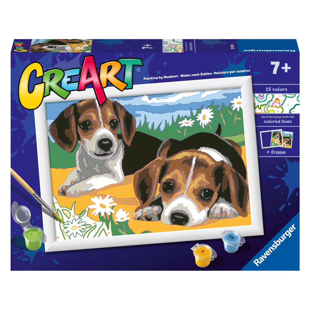 Ravensburger Creart Maleri på nummer Beagle hvalpe