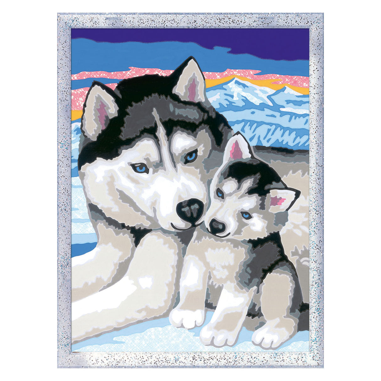 Ravensburger Creart Painting on Number Cute Huskies