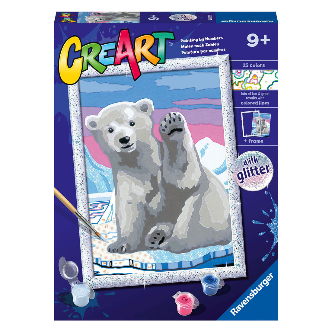 Ravensburger Creart Painting on Number Great Pool Bear