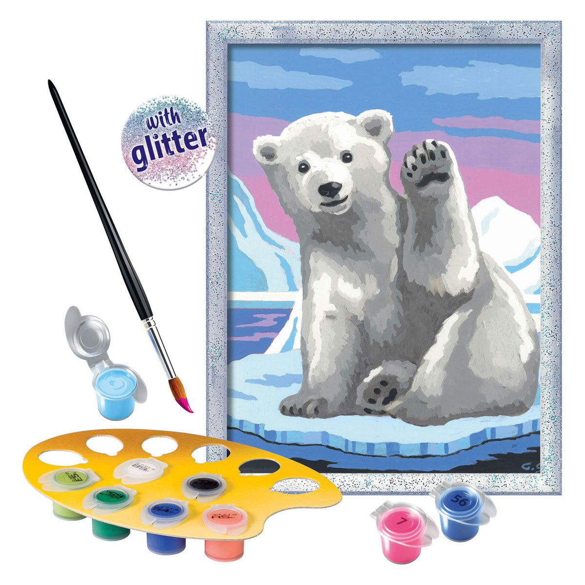 Ravensburger Pintura Creart en número Great Pool Bear