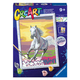 Ravensburger Creart Painting on number horse at sunset