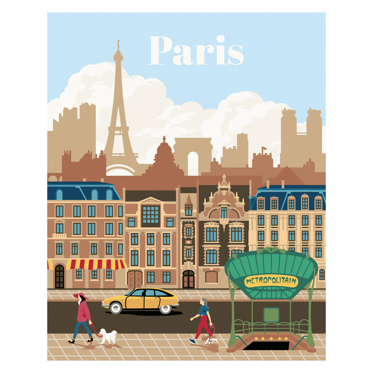 Ravensburger Creart Maleri efter antal farverige Paris