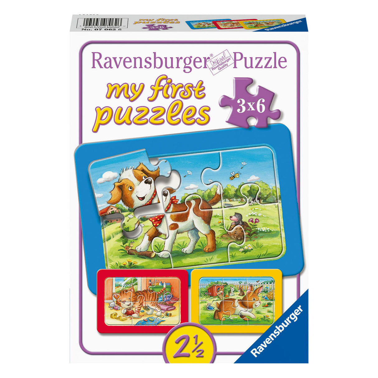 Ravensburger Jigsaw Puzzle My Animal Friends, 3x6st.