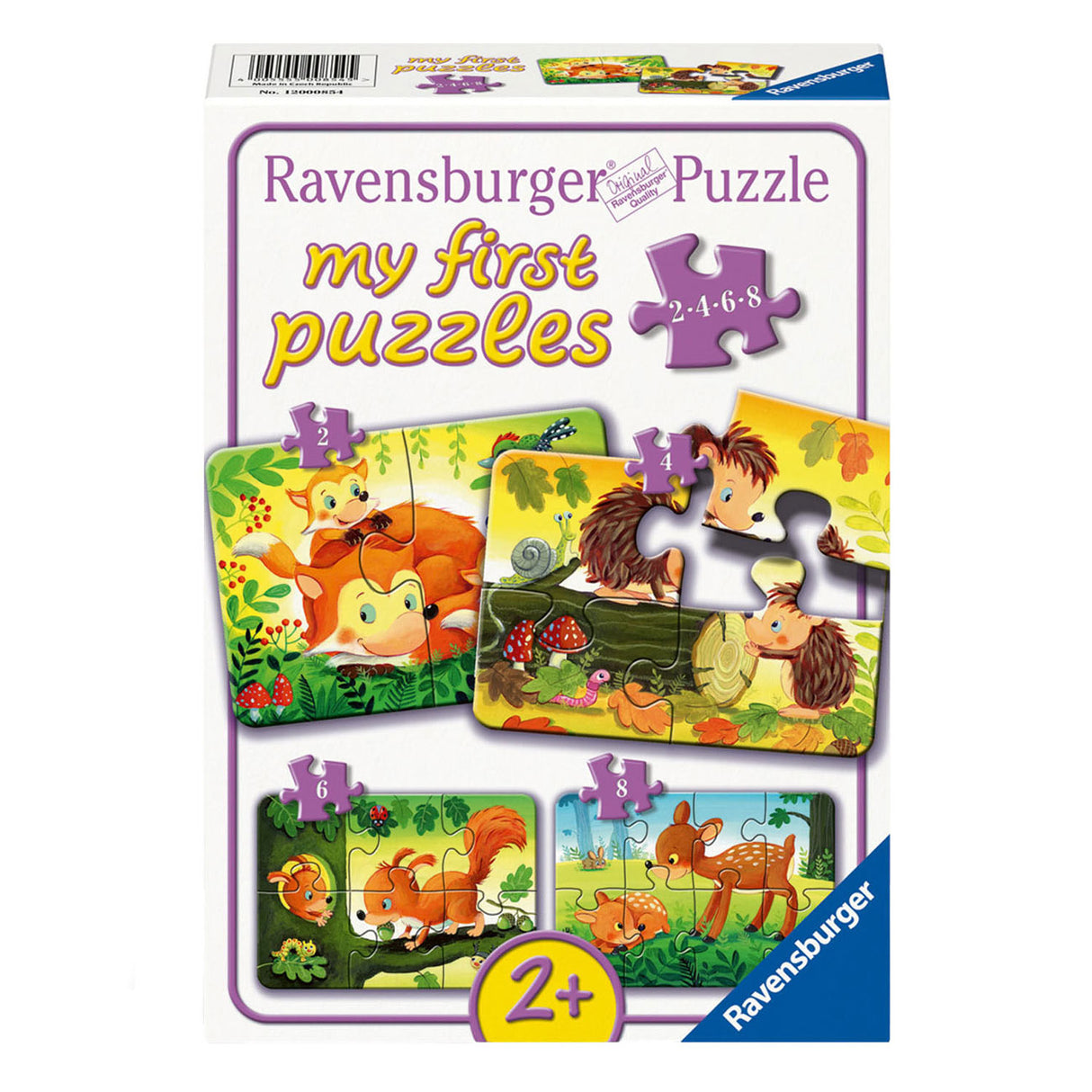 Ravensburger Jigsaw Puzzle małe rodziny zwierząt, 4in1