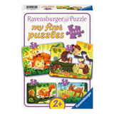 Ravensburger Jigsaw Puzzle małe rodziny zwierząt, 4in1