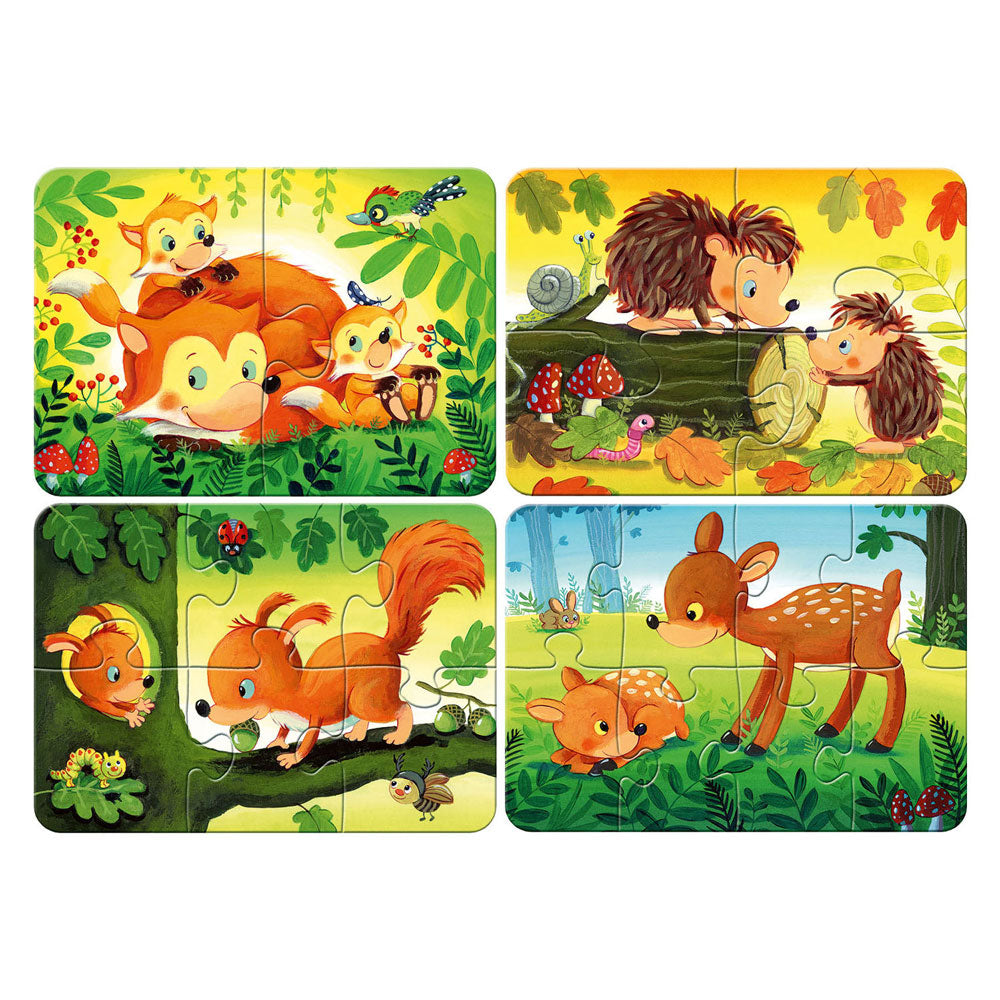 RAVENSBURGER puzzle puzzle piccoli animali, 4in1