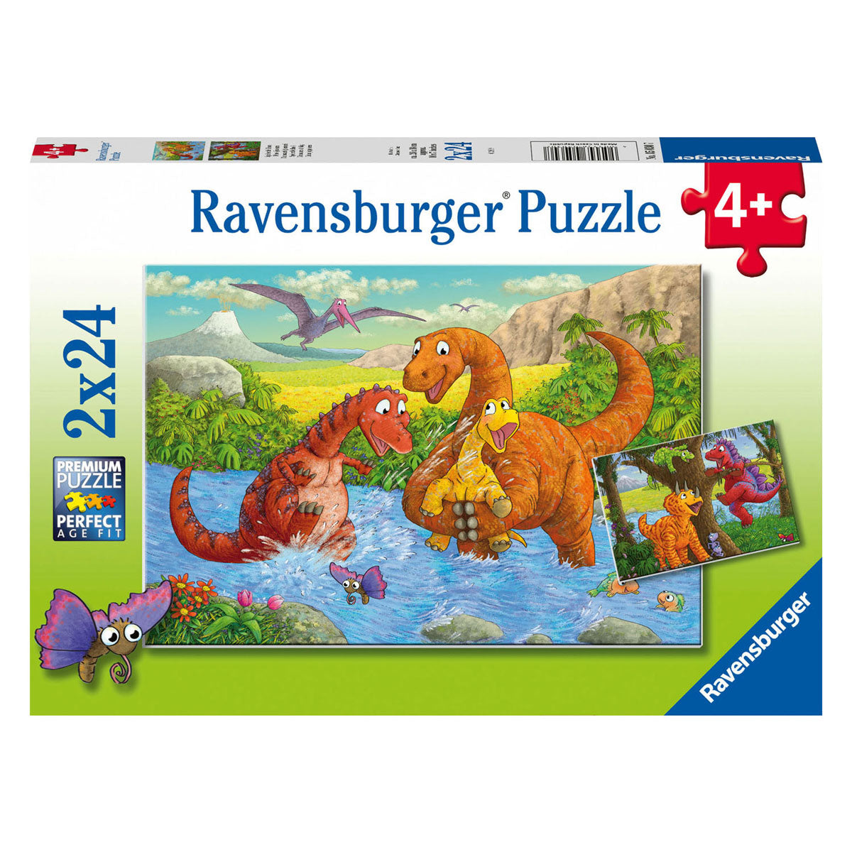 Ravensburger Jigsaw Puzzle Playing Dinos, 2x24st.