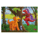 Ravensburger jigsaw puzzle playing dinos, 2x24st.