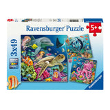 Ravensburger Jigsaw Puzzle encantador de un mundo submarino, 3x49st.