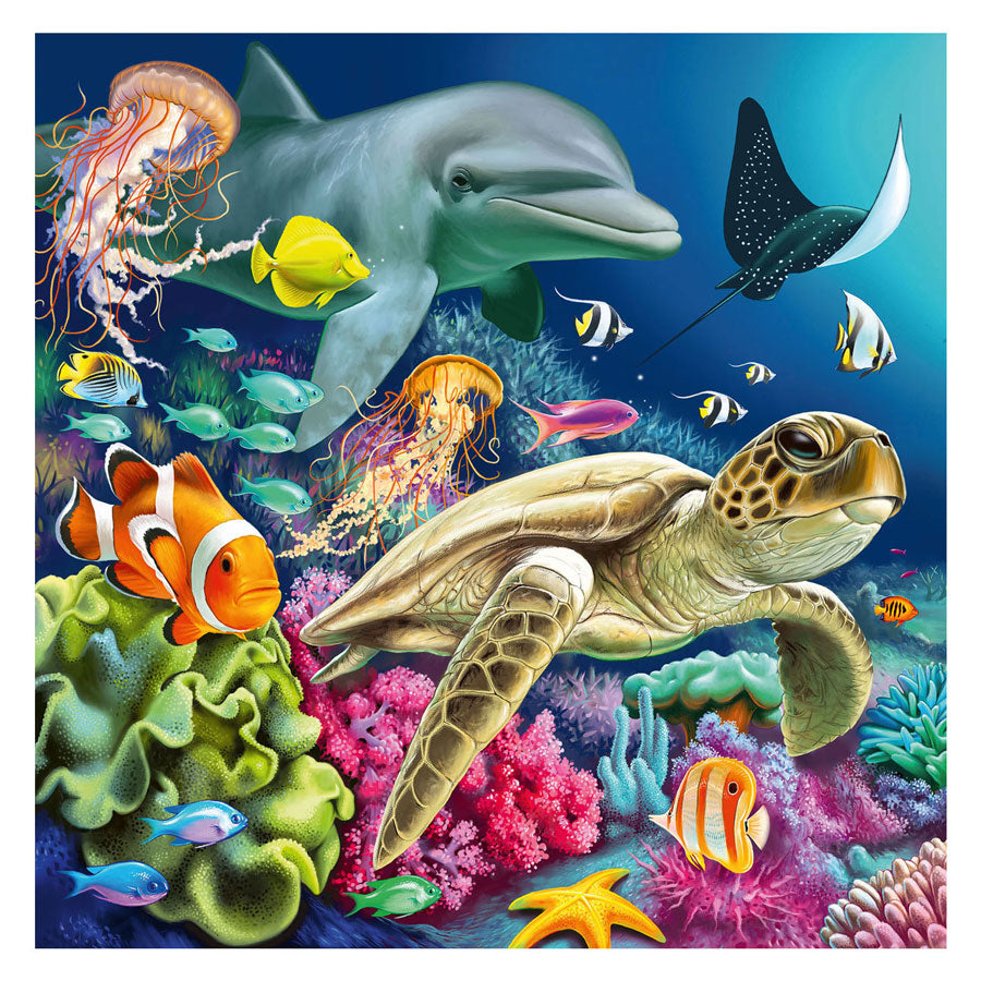 Ravensburger jigsauw Puzzle verzaubert Ënnerwaasser Welt, 3x49st.