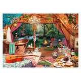 De Ravensburger huet de Puzzzel gemittlech camping, 500st.