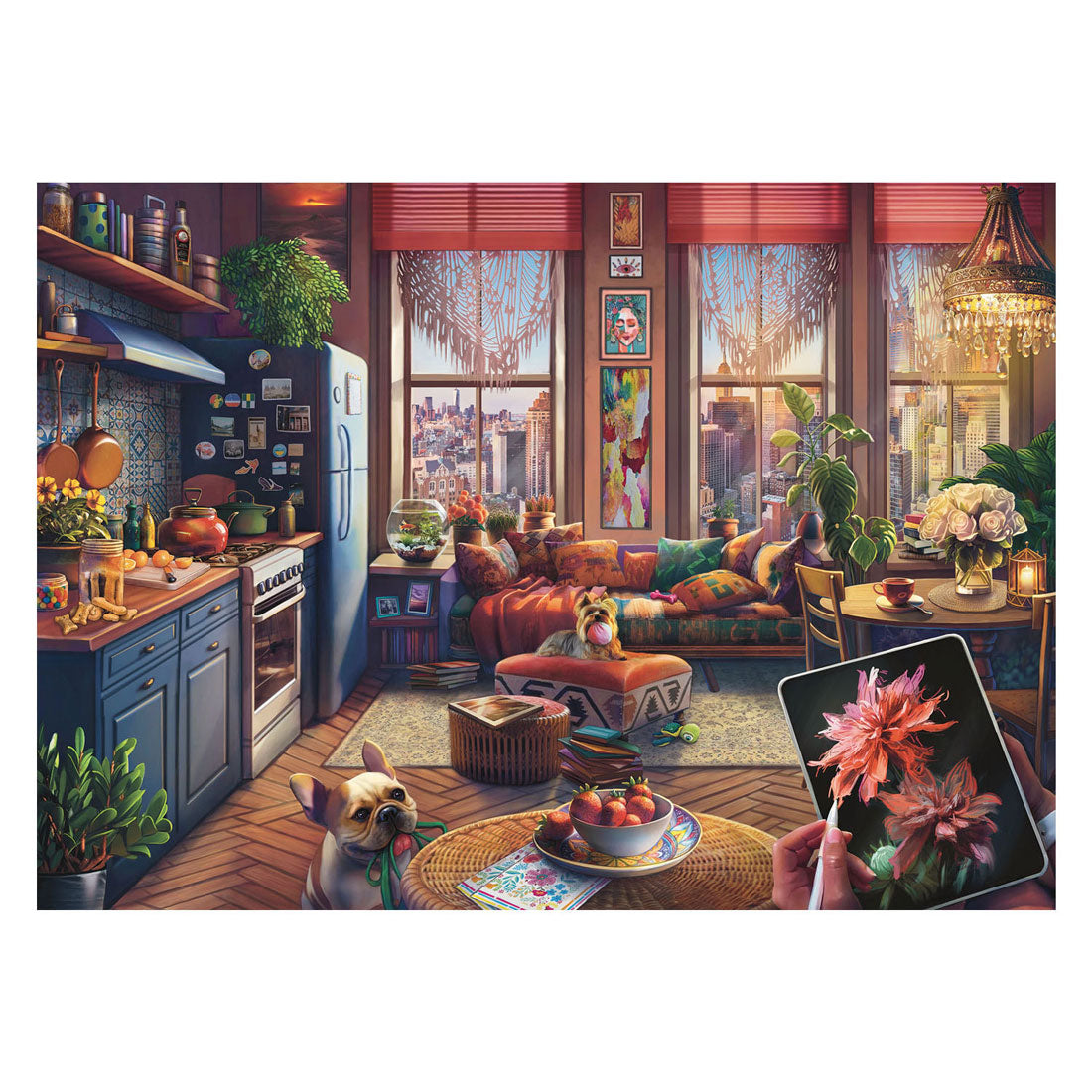 Ravensburger Jigsaw Puzzle Cozy Boho Studio, 500e.