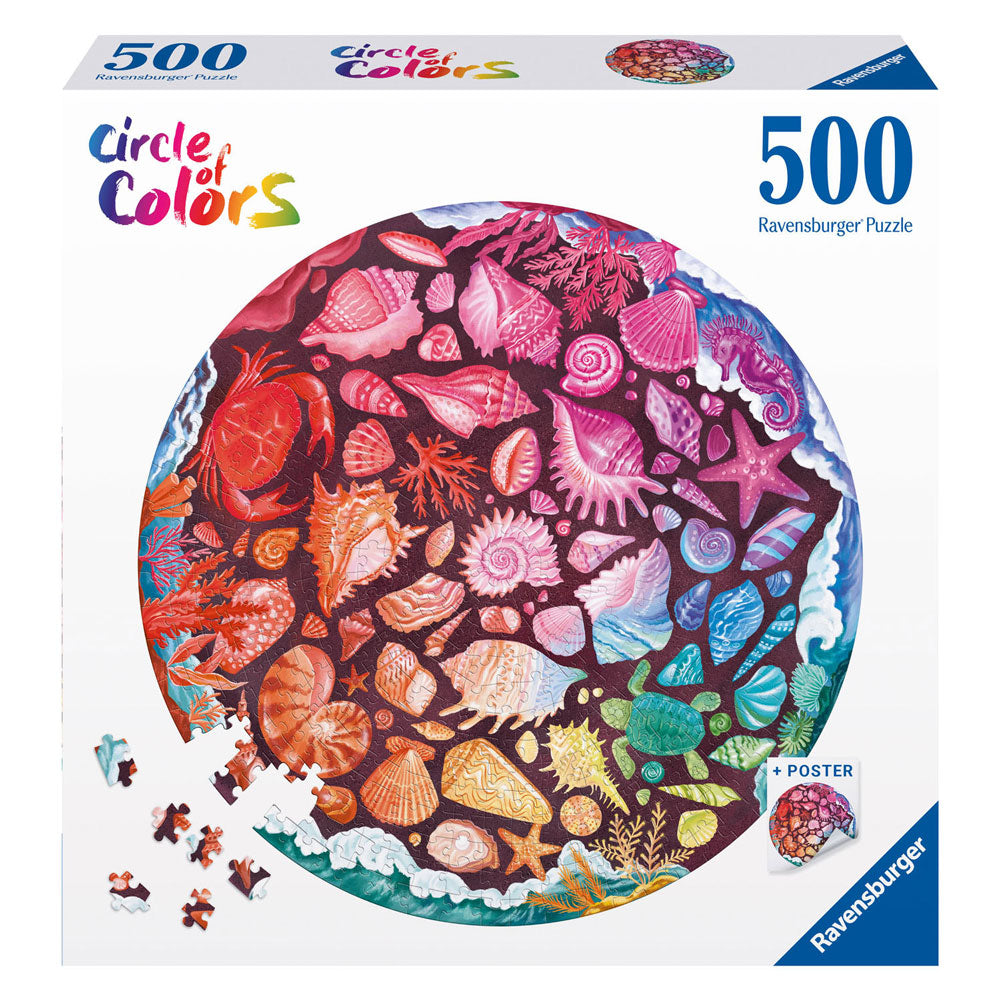 Ravensburger Puzzle Circle ou coquilles de couleurs, 500e.