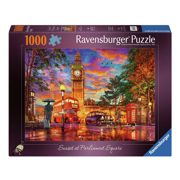 Ravensburger Jigsaw Puzzle Sonnenuntergang auf dem Parliament Square, London, 1000st.