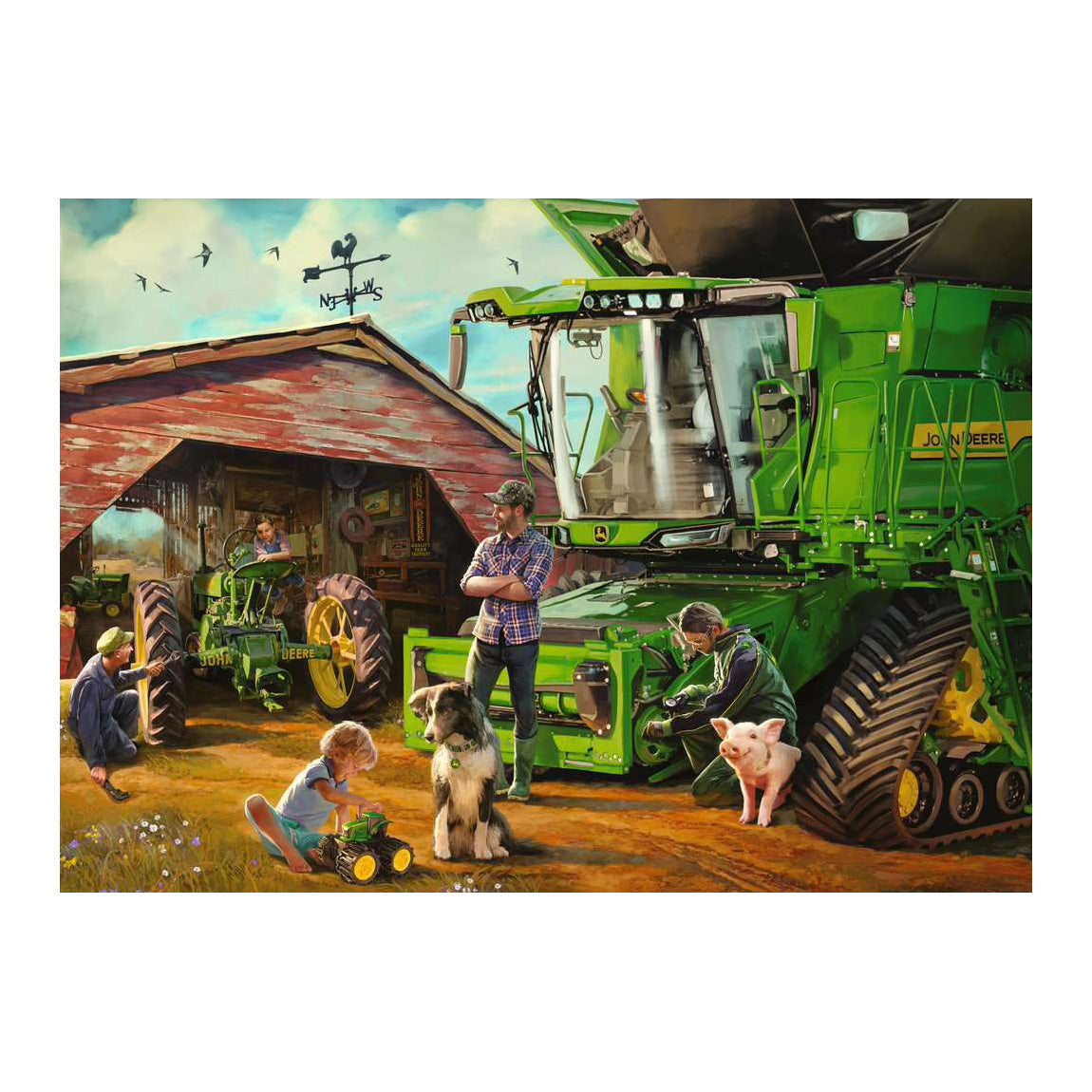 Ravensburger John Deere tehdy a teď, 1000st.