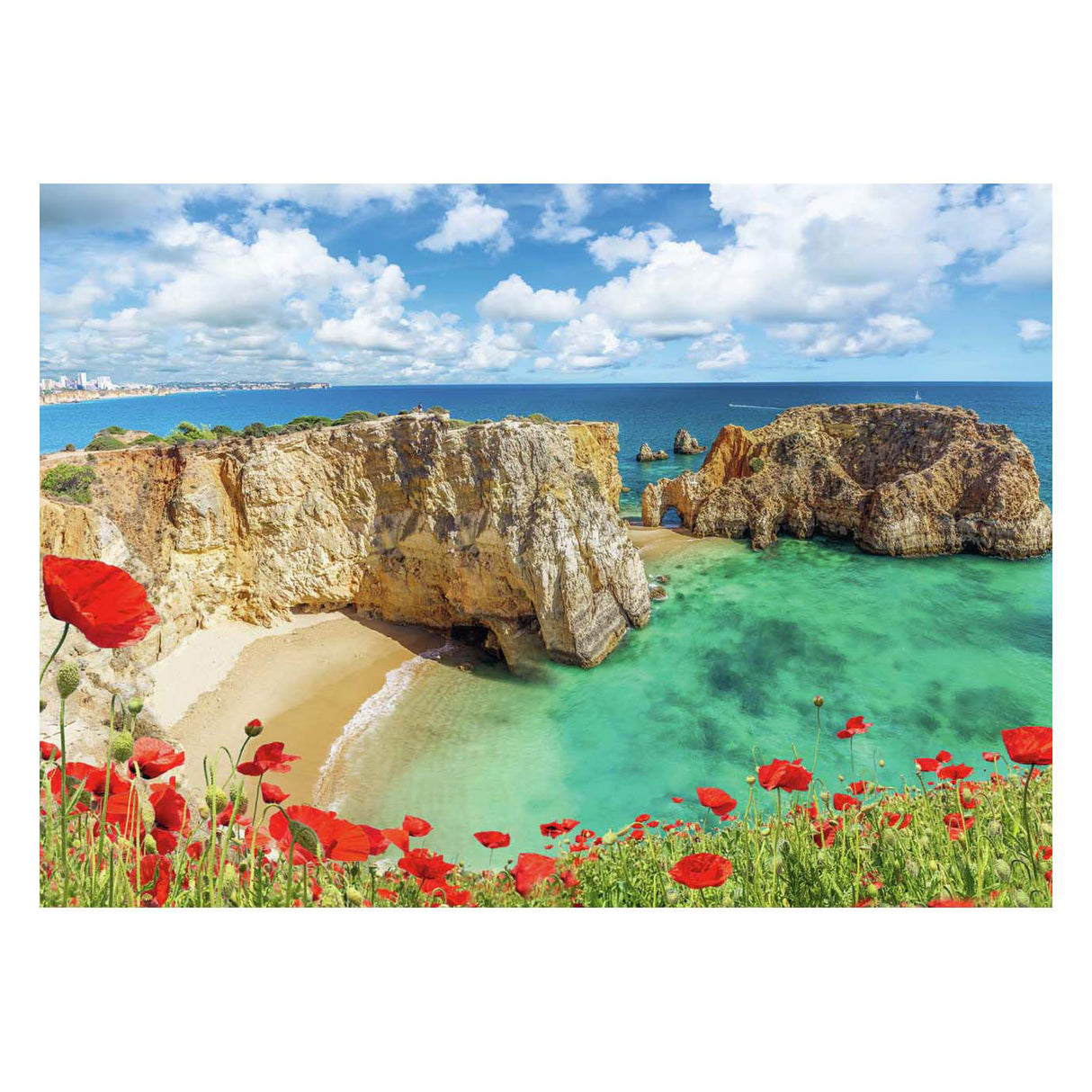 Ravensburger jigsaw puzzle poppies in the Algarve Portugal, 1000st.