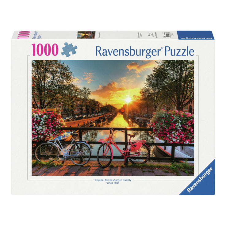 Le biciclette per puzzle di Ravensburger puzzle ad Amsterdam, 1000st.