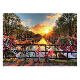 Le biciclette per puzzle di Ravensburger puzzle ad Amsterdam, 1000st.