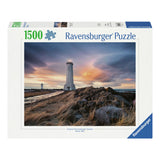 Ravensburger Jigsaw Puzzle Piękne powietrze nad latarnią morską Akranes Islandii, 1500st.