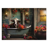 Ravensburger Jigsaw Puzzle la mucca nella vasca da bagno, 1000st.