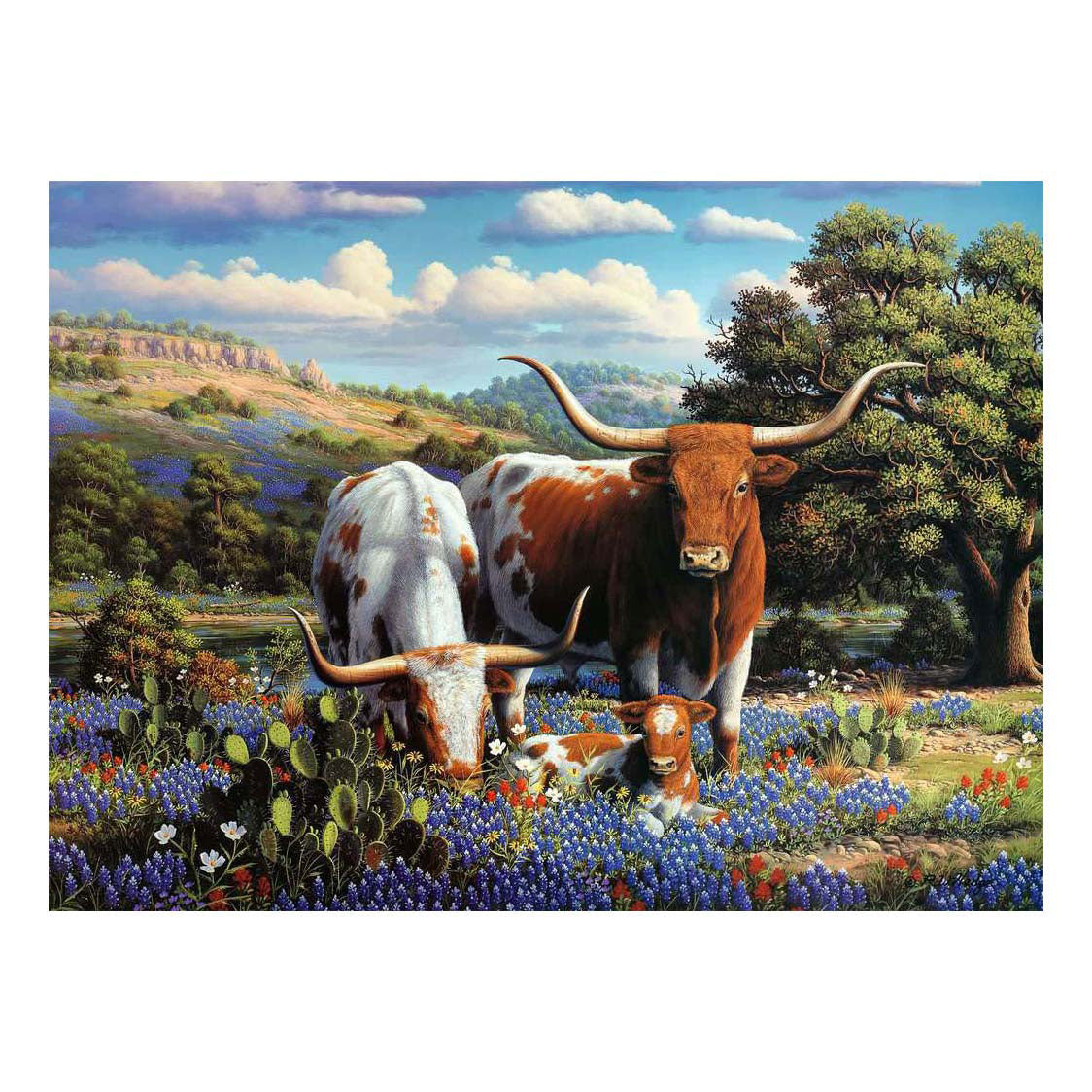 De Ravensburger huet de Puzzle gär Longhorns, 500st.