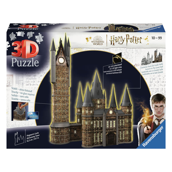 Ravensburger 3d Puzzle Poudle Poudlard Tour d'astronomie (édition nocturne), 540.