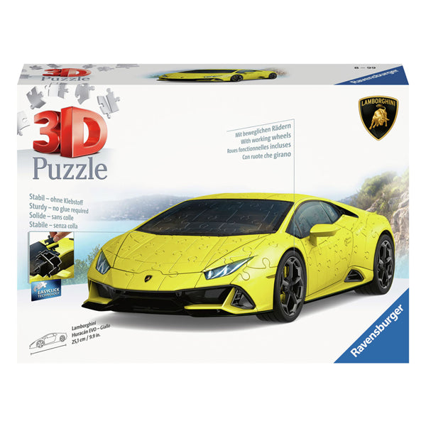 Ravensburger 3d Puzzle Huracan Evo Giallo, 108e.