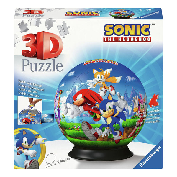 Ravensburger 3d Puzzle Ball The Hedgehog, 72º.