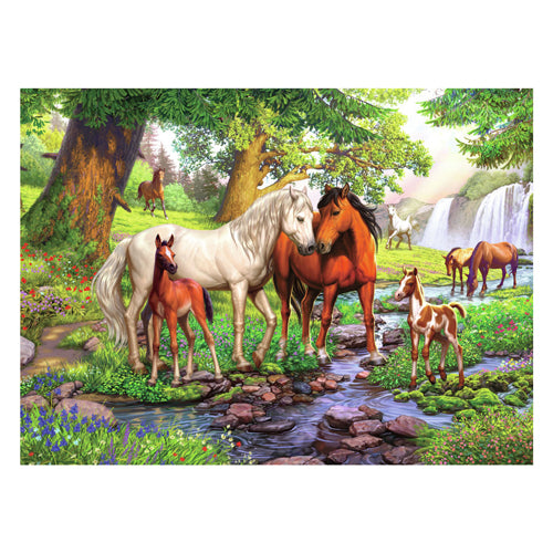 Ravensburger Jigsaw Puzzle XXL Divji konji ob reki, 300st.