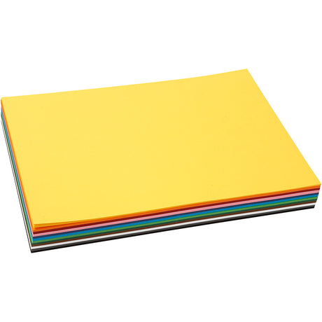 Colortime colored cardboard, A4, sheet 210x297 mm, 180 g, various colors, 12x10 sheets 1 box