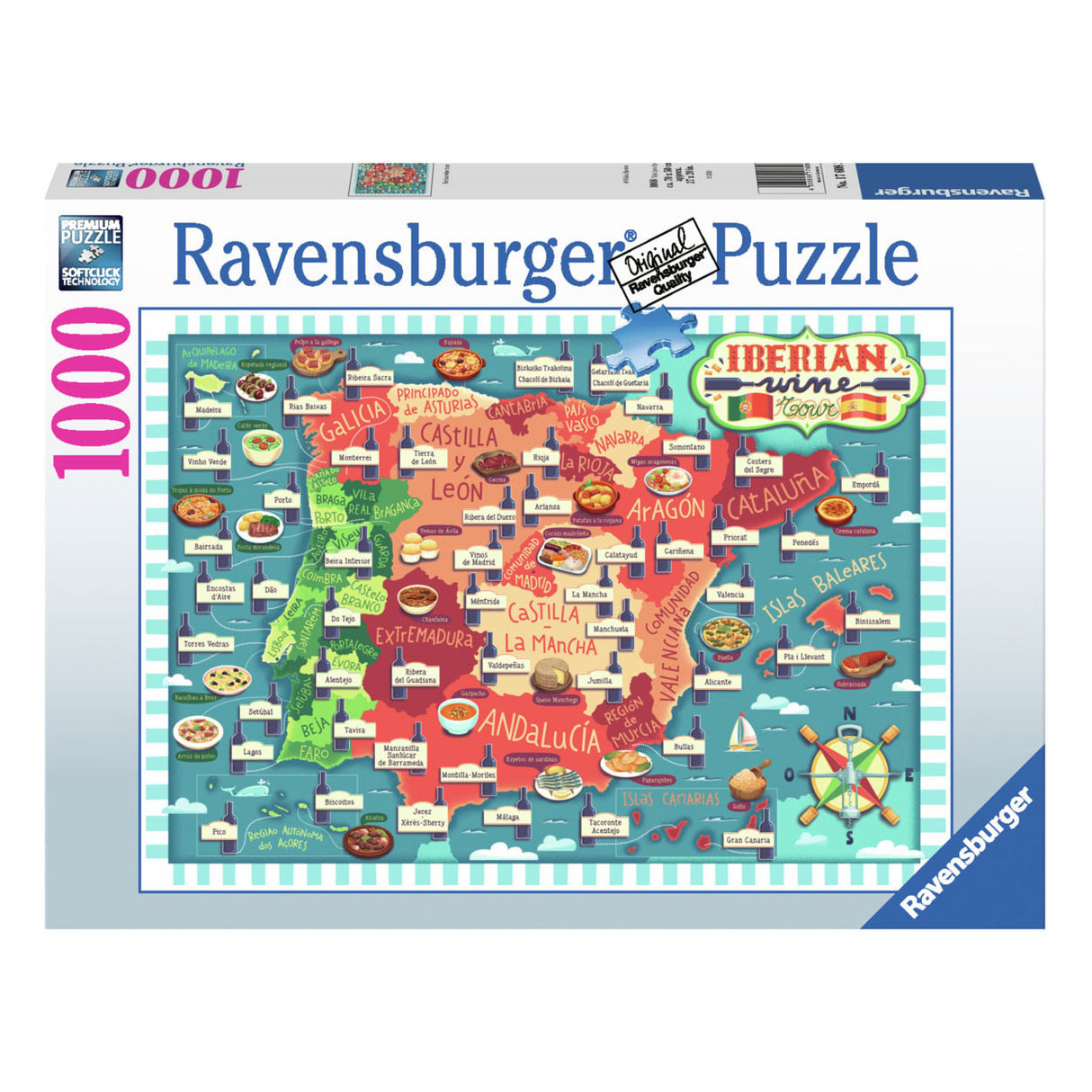 Ravensburger Legpuzzel Map Of Iberia Wines, 1000st.