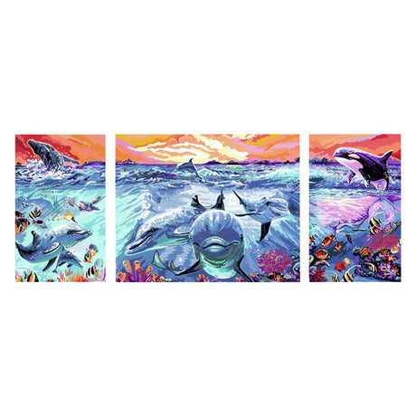 Ravensburger CreArt Schilderen op Nummer Dolphins At Sunset