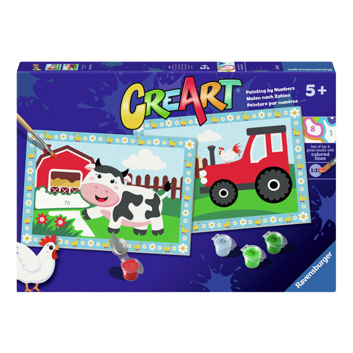 Ravensburger CreArt Schilderen op Nummer Tractor With Scenery