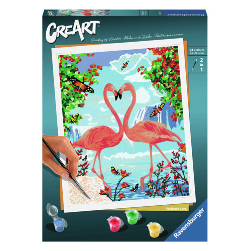 Ravensburger Pintura Creart en número - Flamingo Love