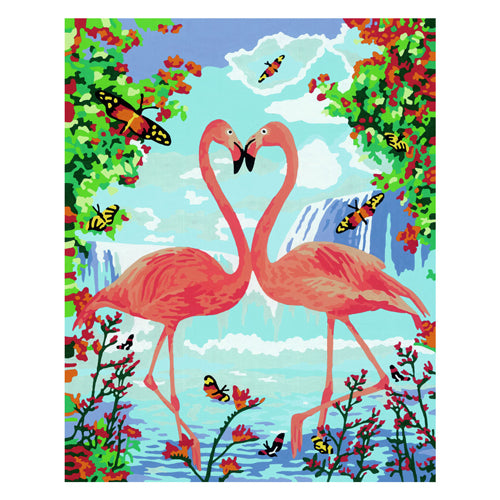 Ravensburger Crart Målning på Number - Flamingo Love