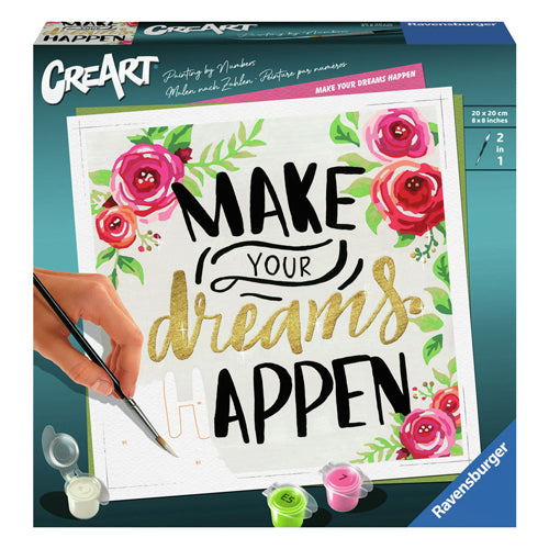 Ravensburger CreArt Schilderen op Nummer Make Your Dreams Happen