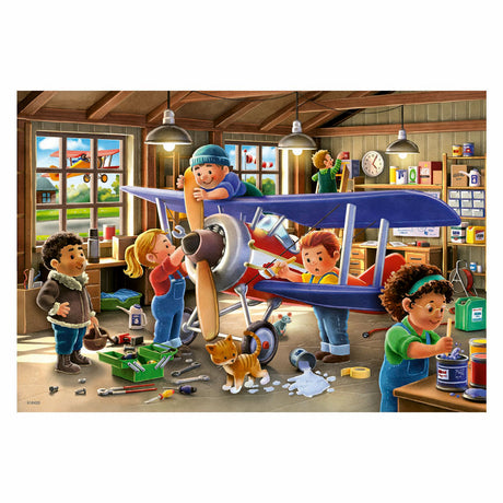 Ravensburger jigsaw puzzle plane and train repair, 2x24pcs.