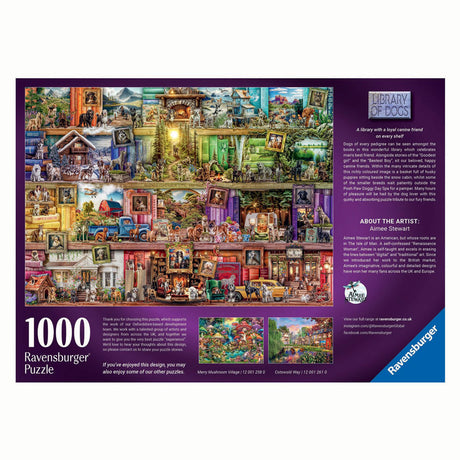 Ravensburger Puzzel D'Bibliothéik vun den Hënn, 1000 Stéck.