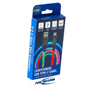 Cabo USB c iluminado | 8 peças